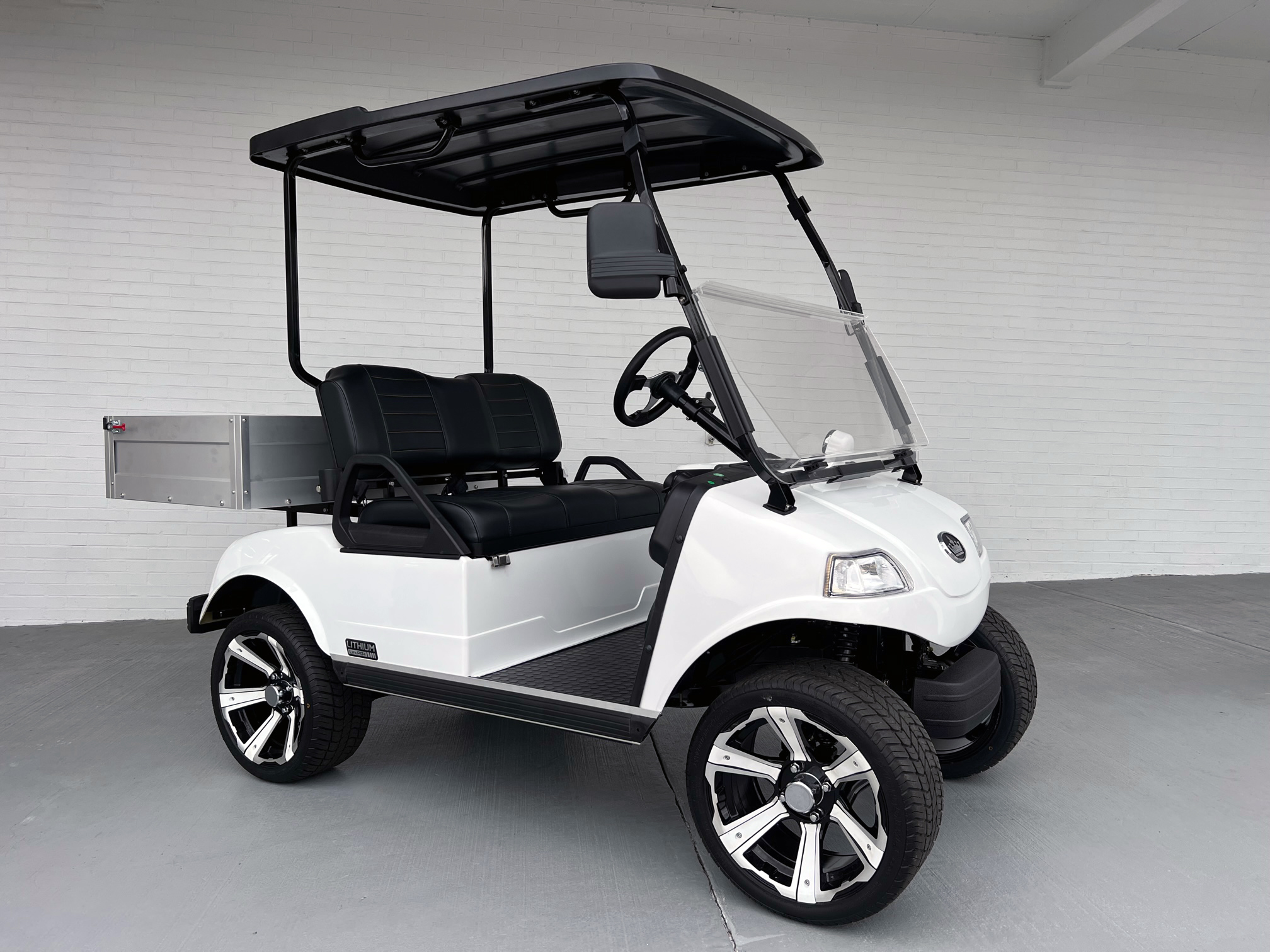 White Evolution Turfman Pro Golf Cart